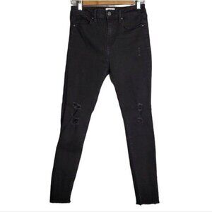 Simple Society Skinny Jeans‎ Emo Goth Skater Punk Distressed Holes Black sz 5/27
